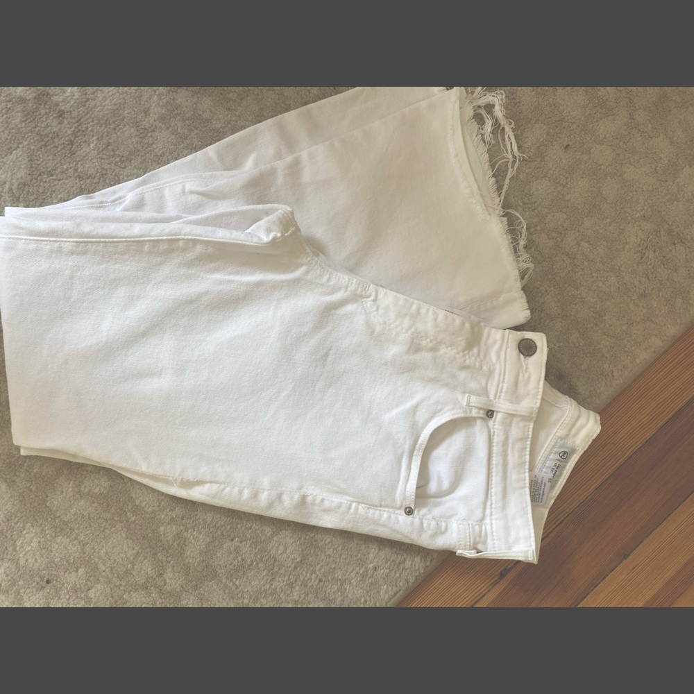 AG FARRAH BOOT CROP WHITE JEANS